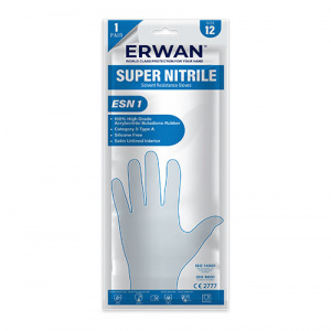 ERWAN™ Solvent Resistance Gloves Super Nitrile Gloves, Green, ESN1